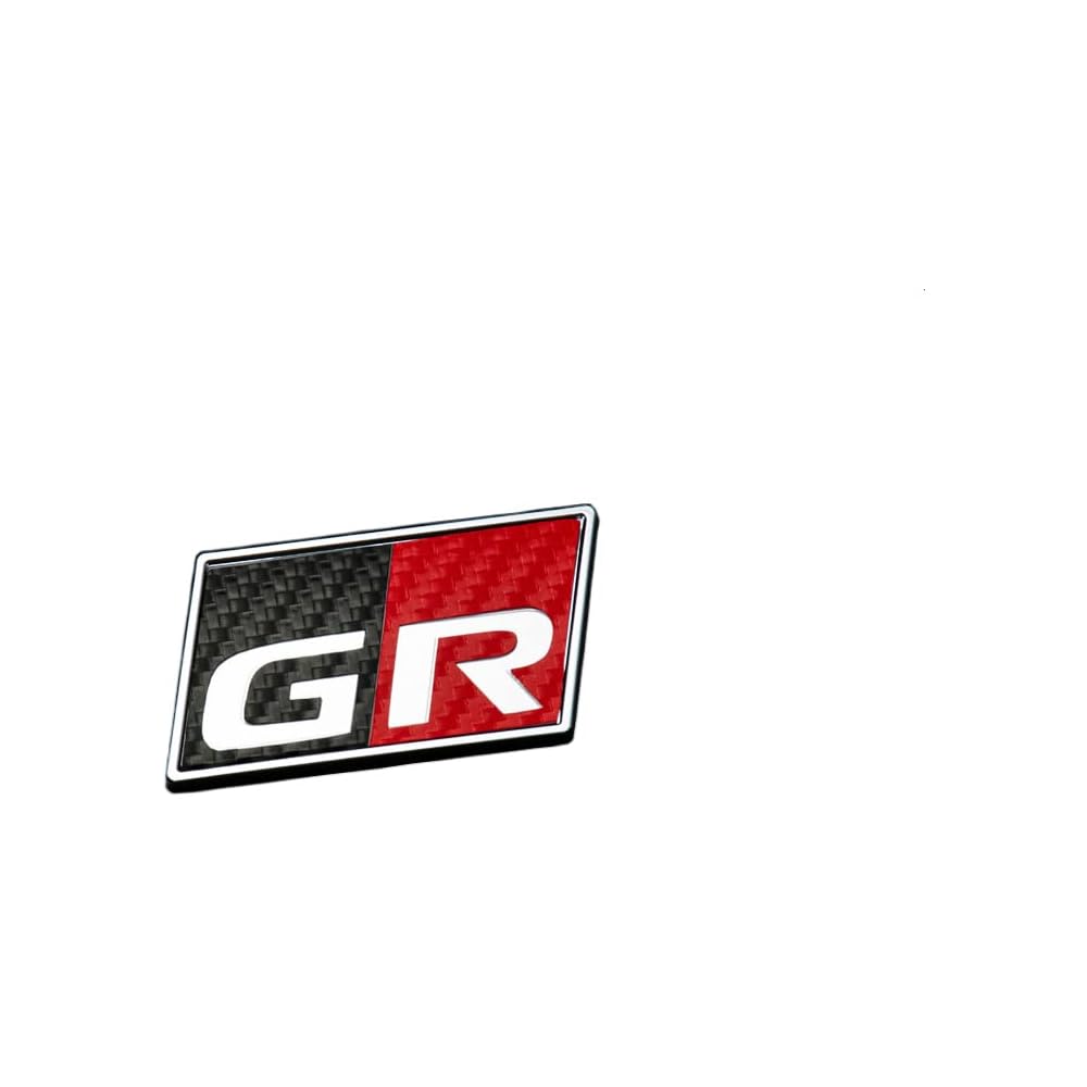 Grazo GR86 Carbon Look Front GR Plate Black Red Design-A