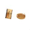 Simulated Woven Tree Stump Wall Clock Basket with Arabic Numerals Silent for Housewarming Gift And