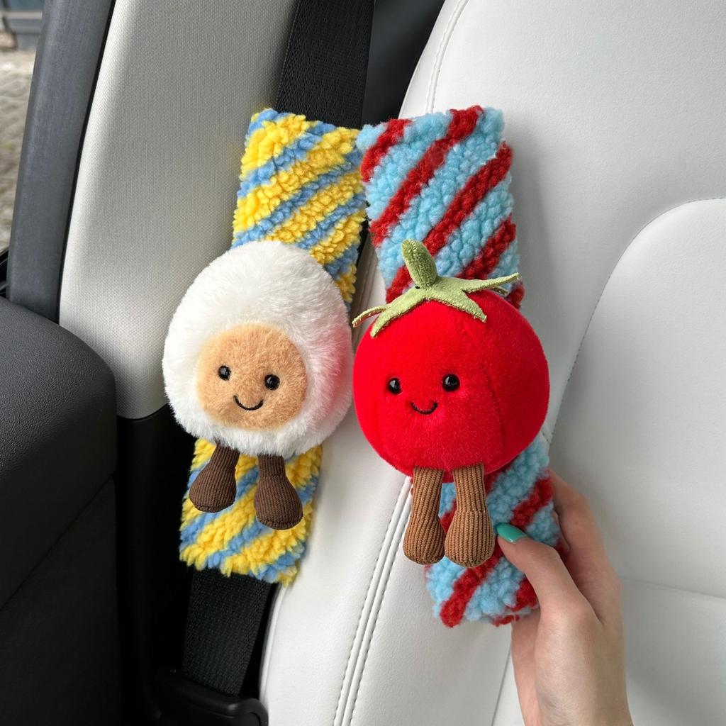 Plush Seat Belt Shoulder Protector Car Decoration Creative Dolls Cute Car Accessories Seatbelt Cover