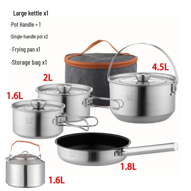 Stainless Steel Camping Cookware Set