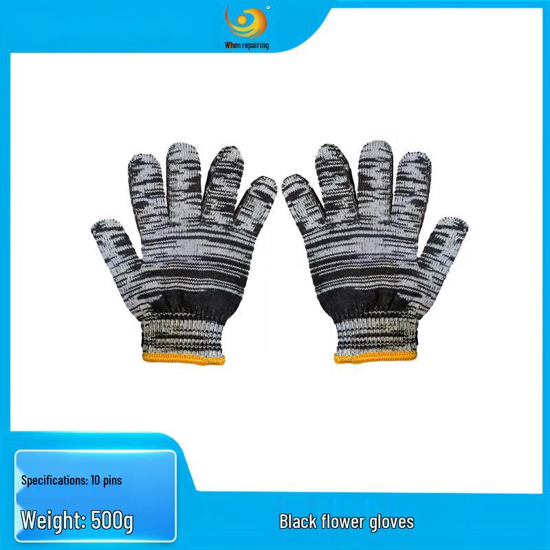 

Luteng Sun Island 10-Gauge Cotton Nylon Work Gloves One Size (60 Pairs)