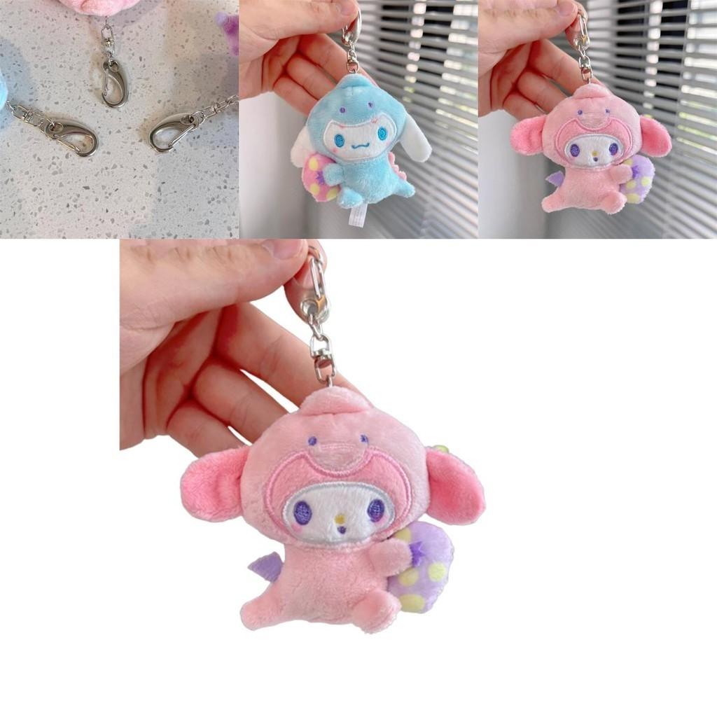 Sanrio Cinnamoroll Melody Kuromi Plush Doll Keychain Bag Pendant Gift