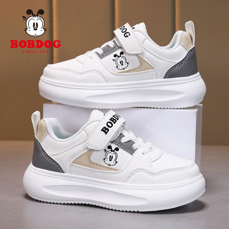 Kids White Sneakers Boys Girls Lightweight Breathable Walking Running Shoes With Hook Loop Closure