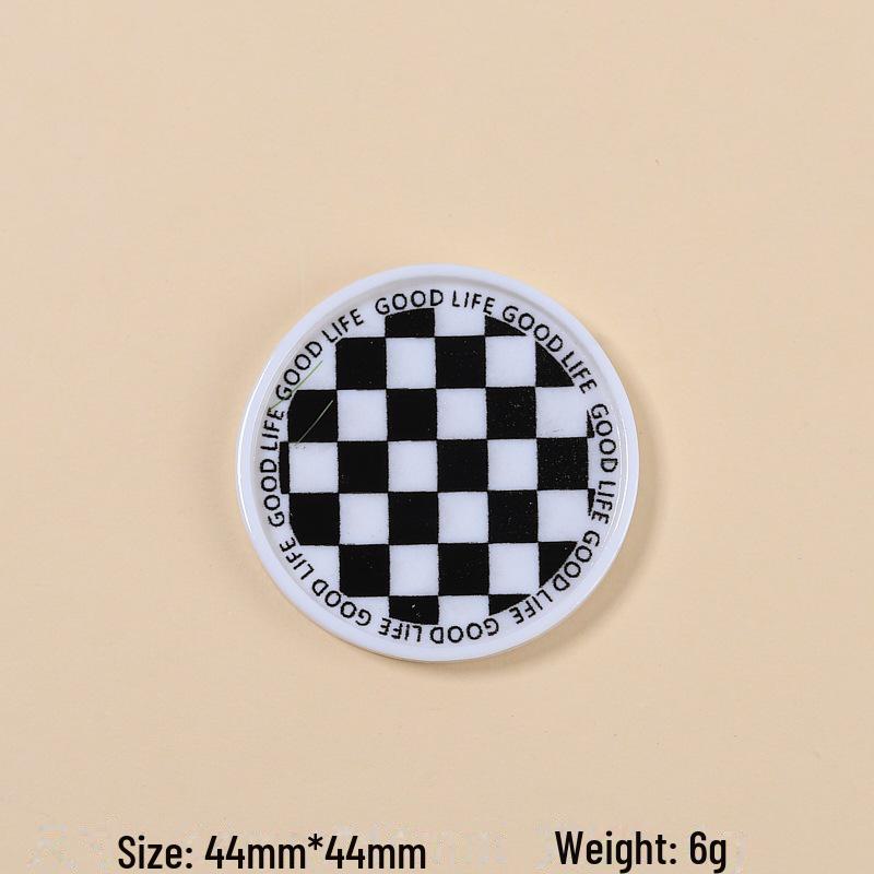 Handmade Resin Accessories: Chessboard Pattern Shoe Buckle, Hairpin, and Jewelry Material Set