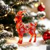 Holiday Party Decor 2D Acrylic Goat Christmas Tree Pendant, Keychain Bag Charm, Cute Sheep Rearview Pendant Decorations Mirror Hanging Ornament