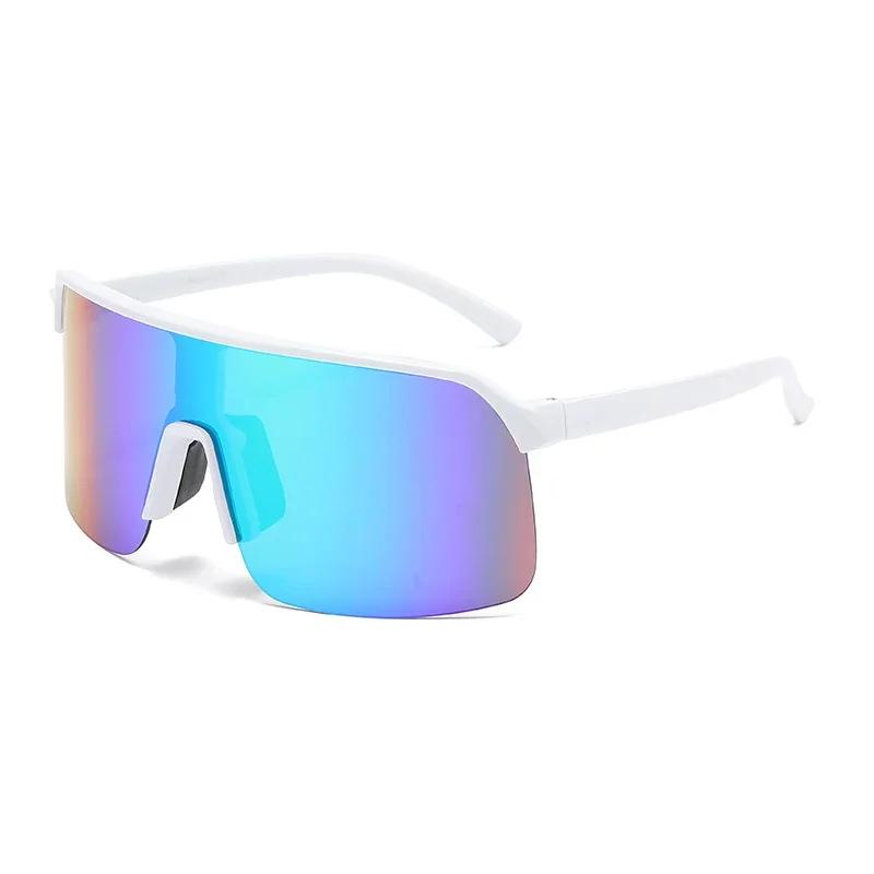 Oversized Sports Cycling Sunglasses Men Trend Half Frame Road Bicycle Sunwear Outdoor Windproof Sports Riding Shade Sun Glasses