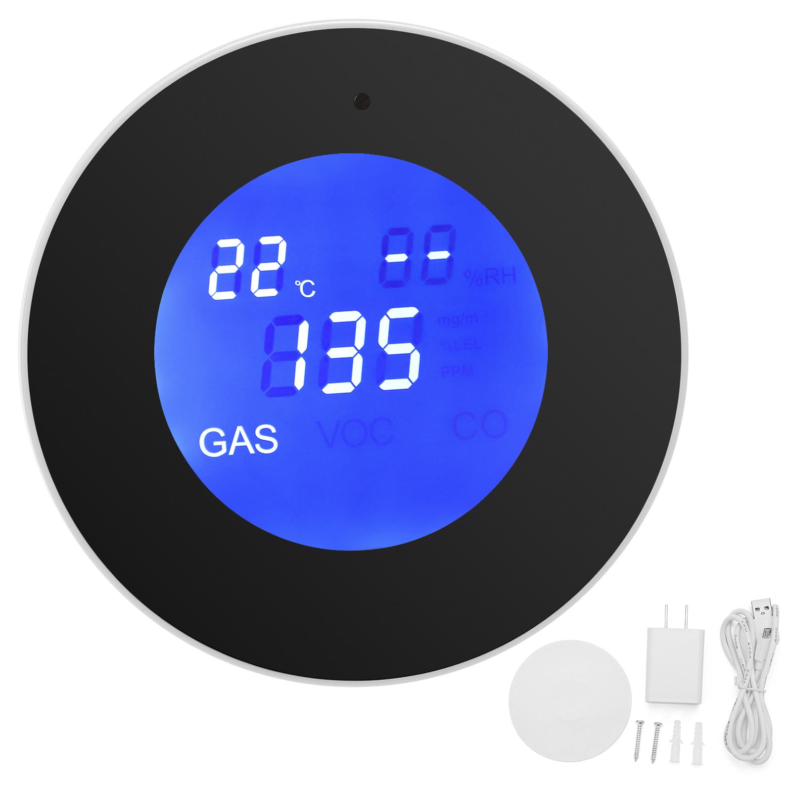 

WIFI Natural Gas Detector Alarm WallMounted Leakage Sniffer AC