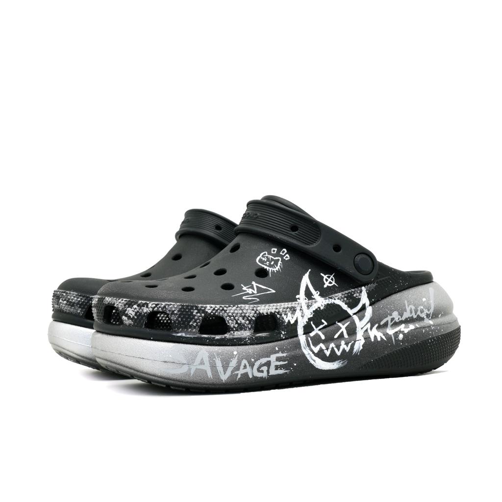 Crocs Crush Clog EVA Simple, Fashionable and Comfortable Personality Commuting Outdoor Trend Hole Shoes Unisex Black