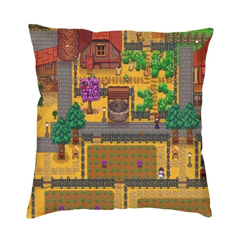 Stardew Valley Karte Kissenbezug Doppelseitig 3D-Druck Videospiele Wurfkissenbezug für Sofa Cooler Kissenbezug Heimdekoration