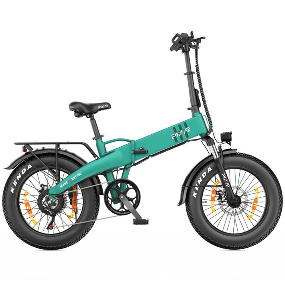 Vélo Électrique Pixar F2 Moteur 250W Pneu 20"x4.0" Vélo Électrique Pliable Ville 7 Vitesses Freins à Double Disque 48V 15Ah Suspension Fourche Avant