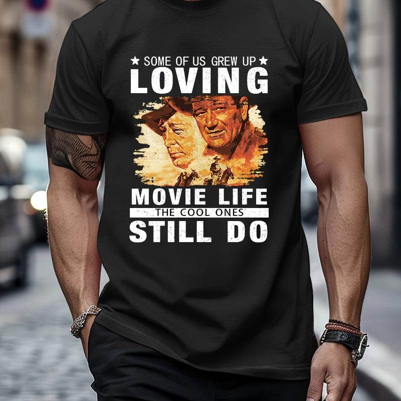 

Western Graphic Print T-Shirt,Lightweight Summer T-Shirt Breathable Cool, Comfortable Wear XXL чорний