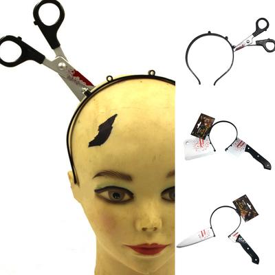 Bloody Headband with Knife Cosplay Accessories Headdress Birthday Parties Wacky Victim Cosplay Photo Props