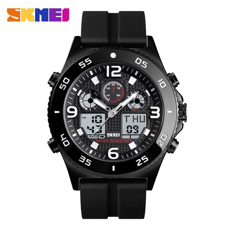 Moment Beauty 1538 Herren Sport Elektronische Uhr Dual Uhrwerk Dual Display Multifunktionale Elektronische Uhr Wasserdichte Uhr