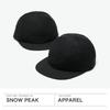Snow Peak Light Mountain Cloth Cap, size 2, BLACK, AC-25SU017, perfect for camping, outdoor activities, and festivals.