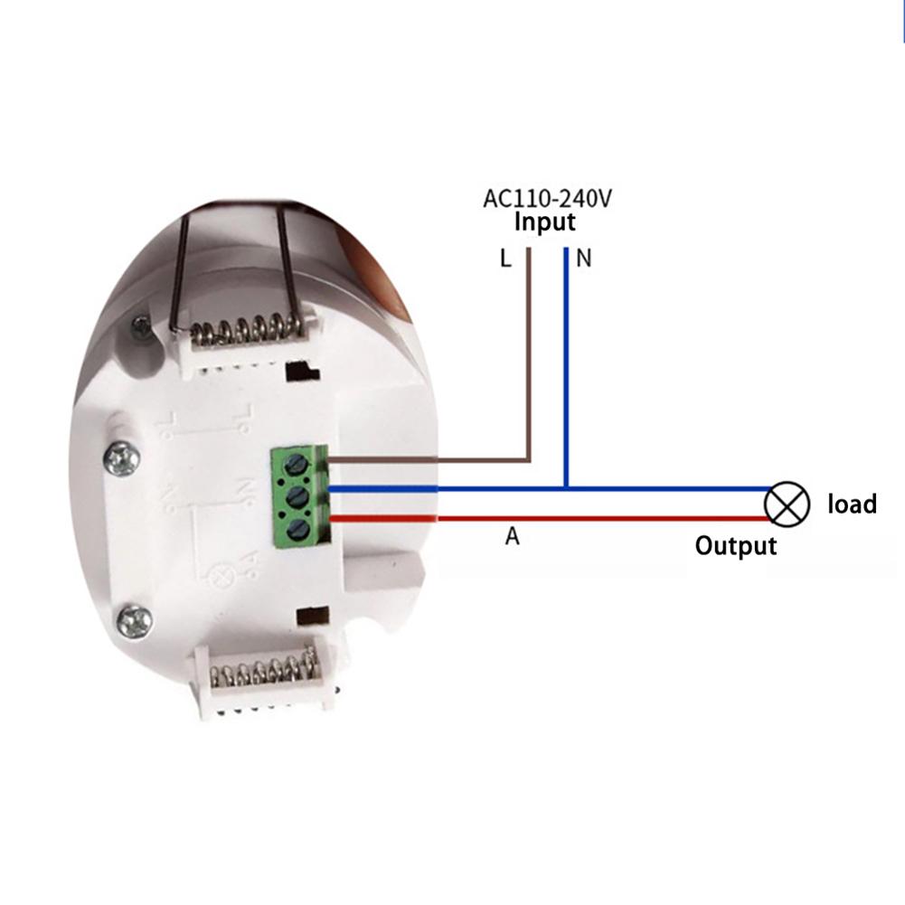 ABS Material For Bathrooms Ceiling Occupancy Detector 360 Degree Sensor Bathrooms Zone 3 Easy Installation Energy Saving