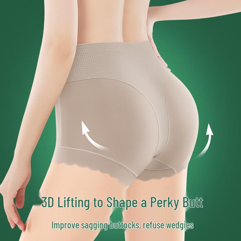 Mei Ya Ting Women's Seamless Ice Silk High-Waist Tummy Control Briefs