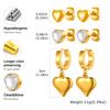 Three-piece Set of Earrings for Women, Hollow Bowknot Flower Heart Stainless Steel Stud Earrings Set Wholesale Jewelry Gift