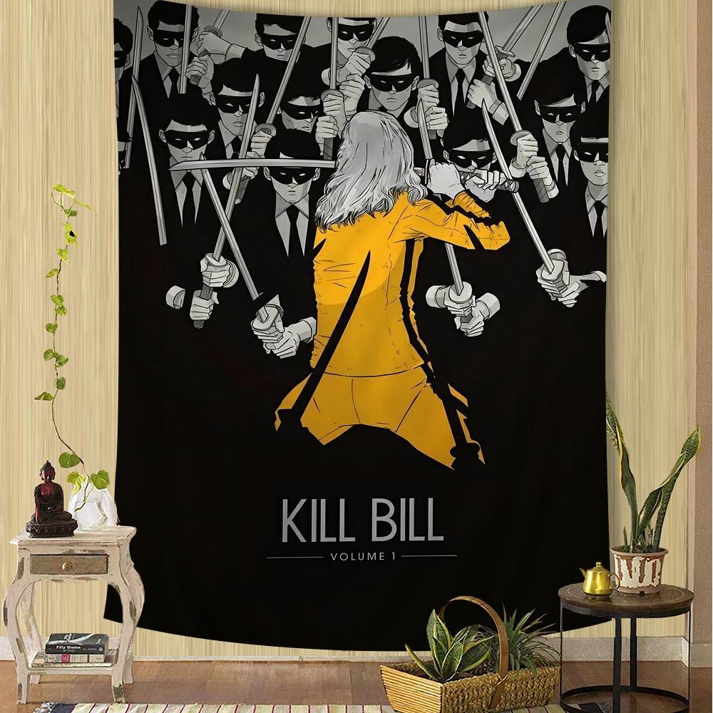 Kill Bill Hot Moive Cartoon Tapestry Art Science Fiction Room Home Decor Wall Hanging Home Decor