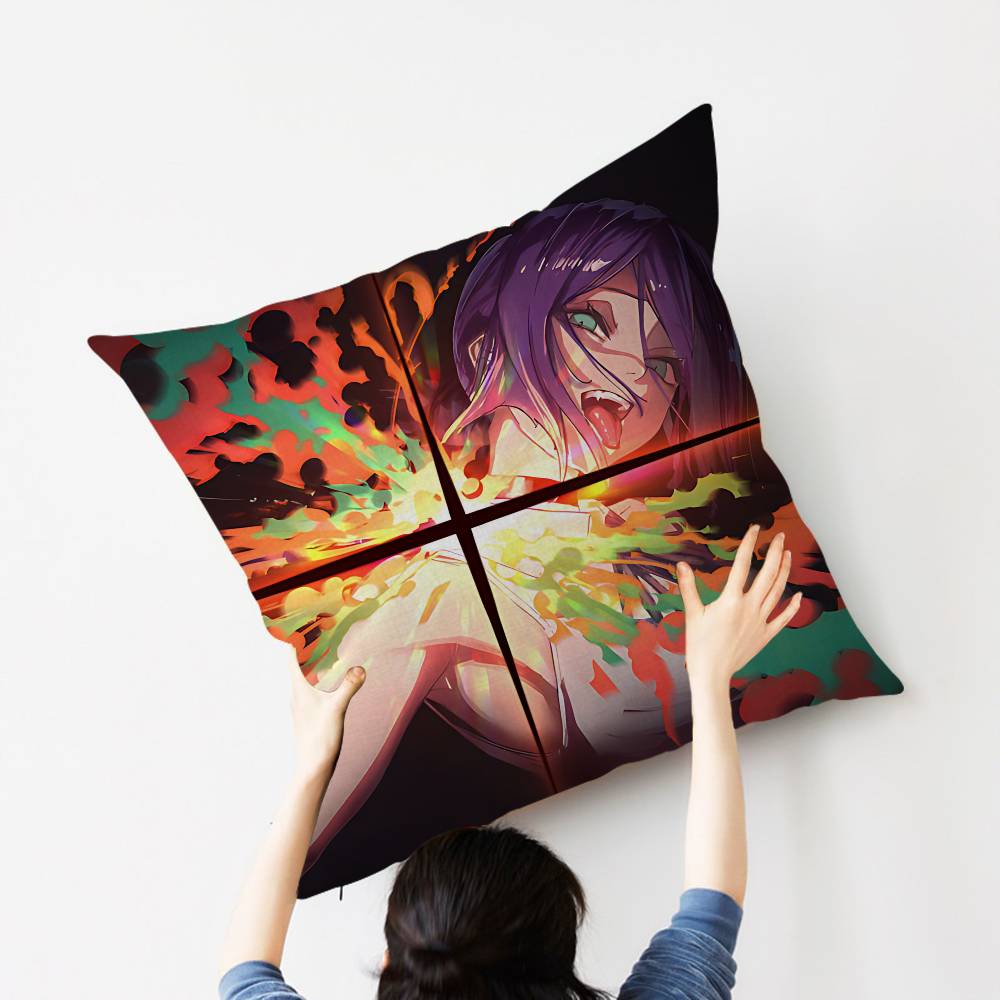 Populární akční anime C-Motorová pila M-Muž R-Reze A-Oblouk Povlak na polštář do ložnice a obývacího pokoje Dekorativní povlak na polštář na pohovku