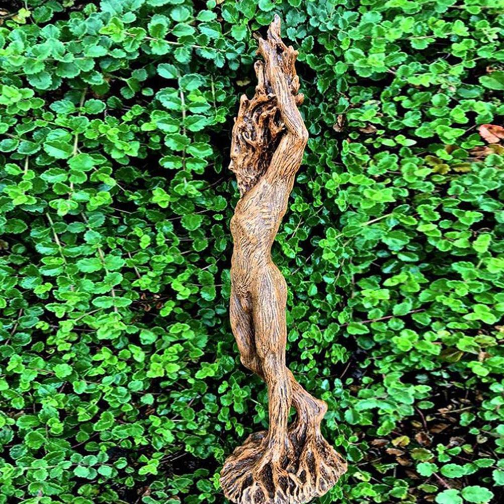 Forest Goddess Statue Resin Garden Art Green Man Tree God Ornament Wholesale Home Decor