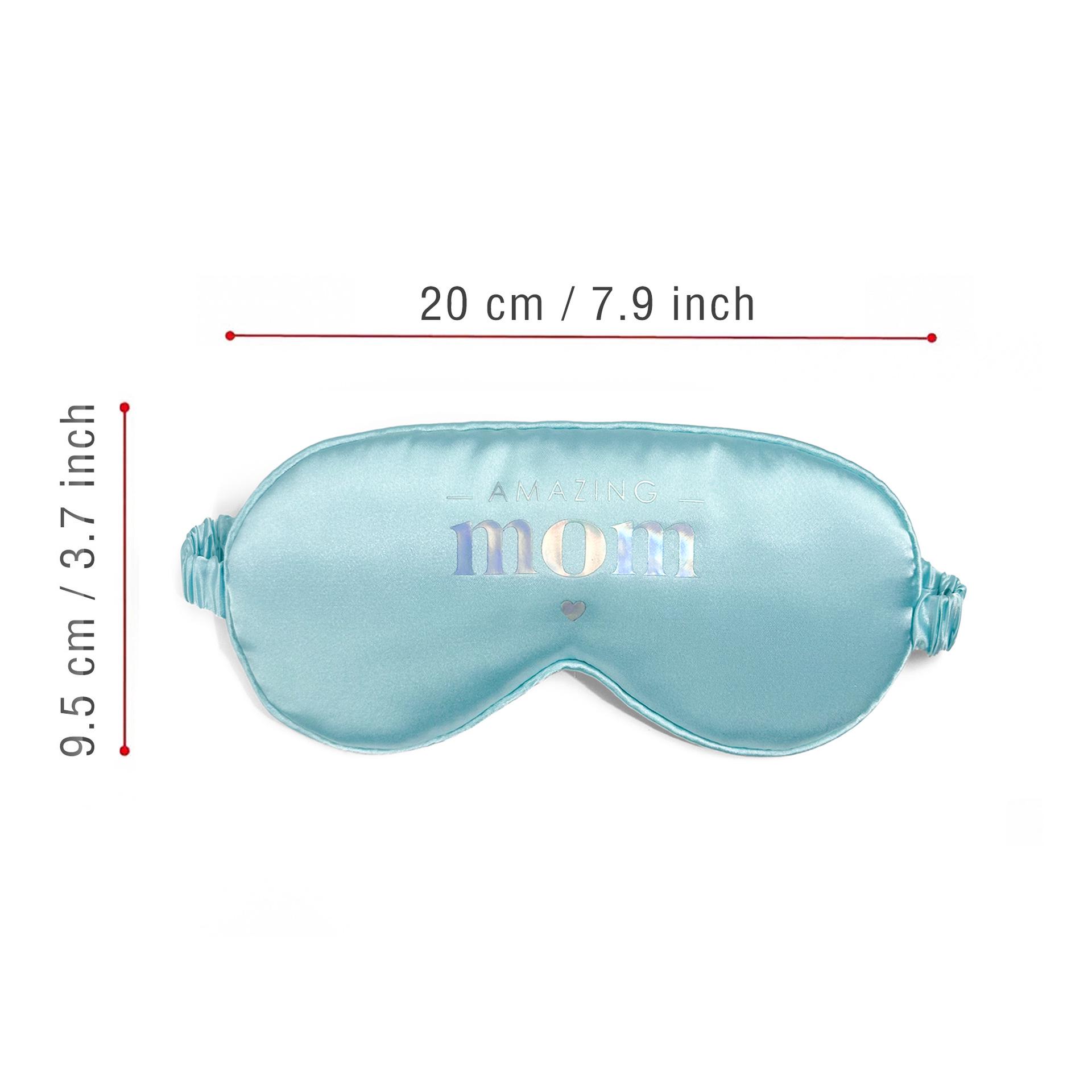 Embroidered English Logo Silk Hair Tie Sleep Mask - Light Blocking Eye Mask