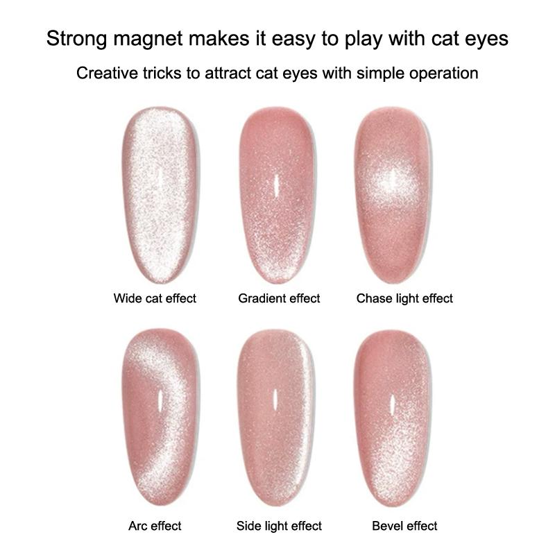 Nail Art Magnetic Stick Cat Eye Magnet Strong Double Headed Nail Art Cylindrical Ball Manicure Accessory For Uv Gel Polish
