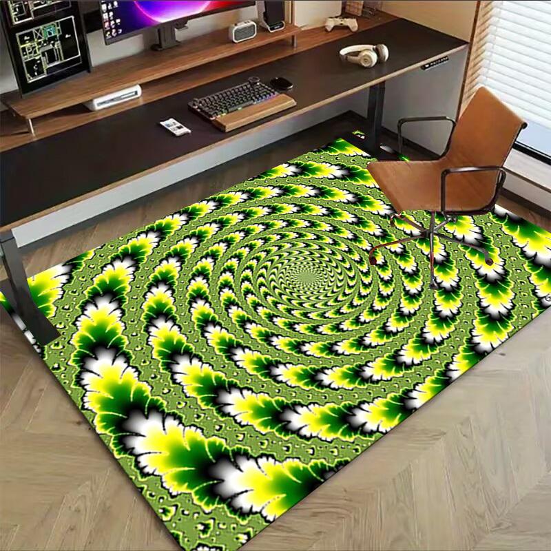 1PC Vortex Pattern Extra Large Non Slip Floor Carpet, Office, Family, Bedroom, Studio   Large Area Rug Indoor Rugs, , Vibrant Colors