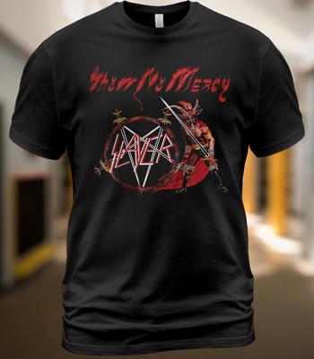 Baumwoll T-Shirt Slayer Show No Mercy Album T-Shirt Kerry King Tom Araya Paul Bostaph Unisex T-Shirt