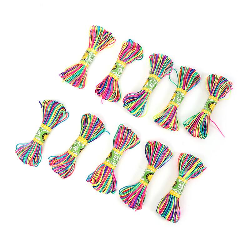 Gradient Five-Color DIY Chinese Knot Rope