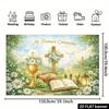 One Background Cloth for the First Communion Party with Golden Glitter and the Text "Mi Primera Comunión" As the Theme.