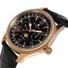 Salvatore Marra Men's Limited Edition Moon Phase Multi-Calendar Watch with 5 ATM Water Resistance, Leather Strap, Pink Gold and Black, SM24110-PGBK