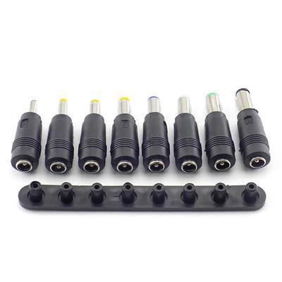 DC Power Supply Jack Sets 5.5x2.1mm Adapter To 8 Plugs Connector For Laptop