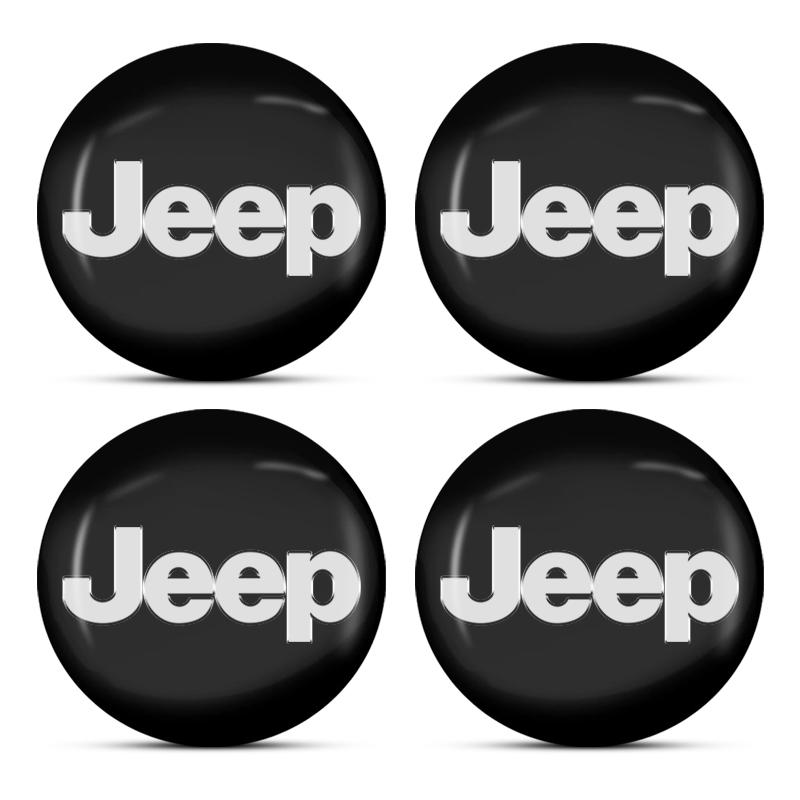 

4 шт. 56 мм 60 мм Наклейки на колеса автомобиля Центральная заглушка ступицы колпак обода Пылезащитная крышка Эмблема для Jeep Compass Gladiator Grand Cherokee Аксессуар Renegade 56mm black sticker