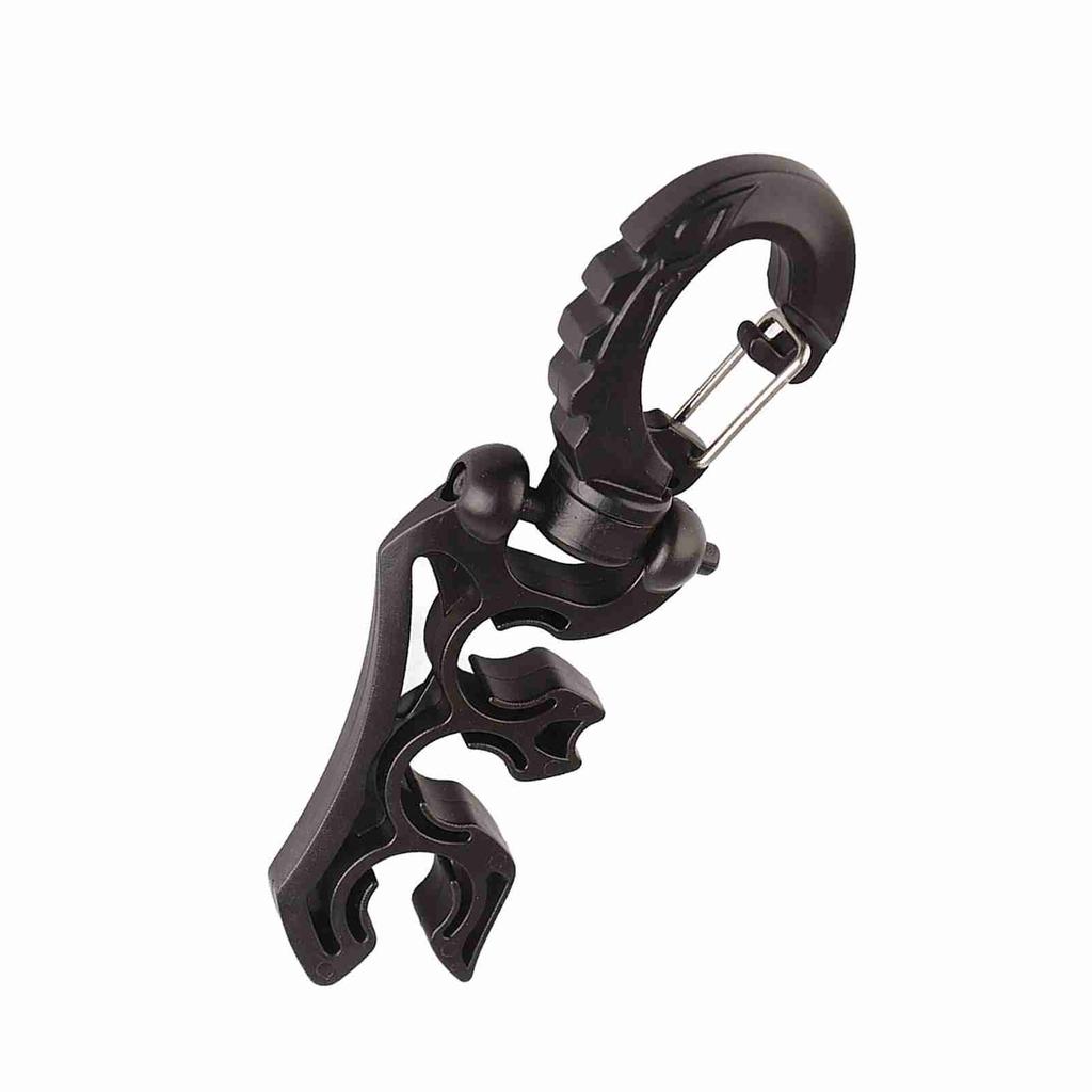 Keep Diving Porta Tubi BCD Doppio in Plastica con Gancio a Fibbia a Clip per Immersioni Subacquee (Nero)
