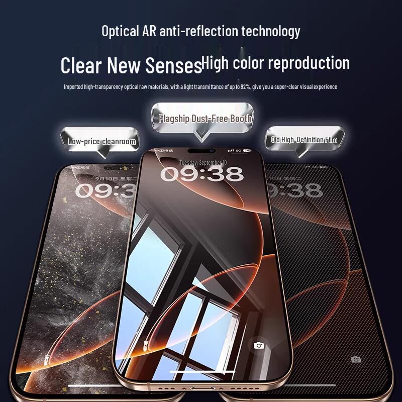 Baseus iPhone 16 Pro Displayschutz aus gehärtetem Glas