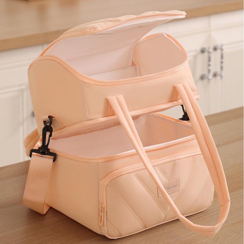 Isolierte Lunchtasche mit großer Kapazität, Mehrfachtaschen-Design, Lunchbox, Wasserdicht, Tragbare Handtasche, Picknicktasche