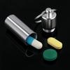 1 Pack Small Metal Pill Container, Sealed Moisture-Proof Portable Mini Medicine Bottle, Daily Medication Storage Organizer