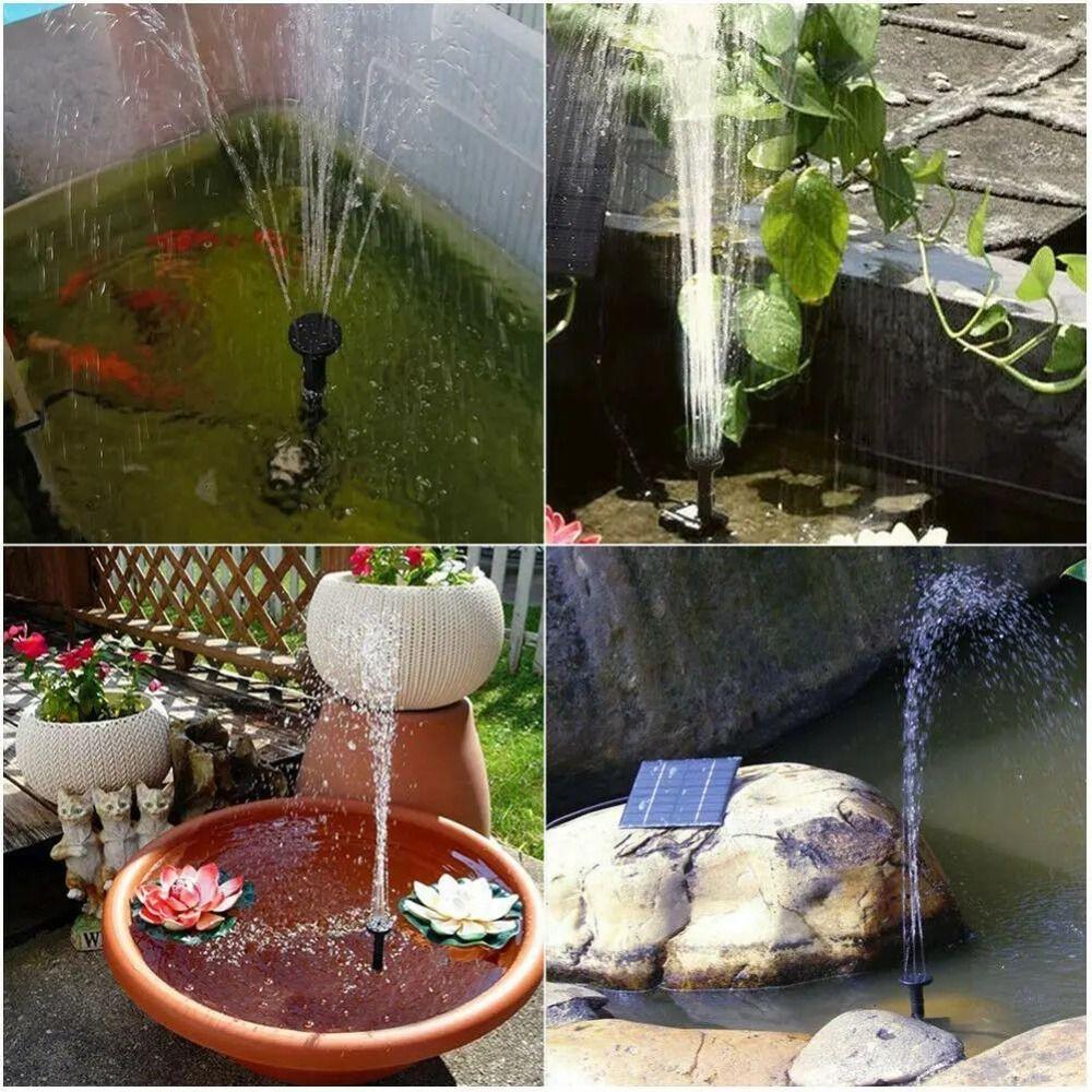 Mini Solar Panel Water Pump DC Brushless DIY Solar Fountain Pump 200L/H 4 Nozzles Solar Water Fountain Outdoor