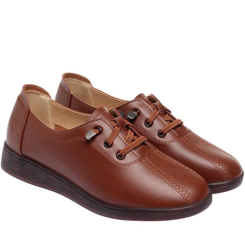 2025 Fashion Women Shoes Genuine Leather Loafers Women Casual Shoes Soft Comfortable Shoes No-slip Women Flats