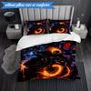 3PCS Ghost-Rider On Fire Bedding Set,Including 1pc Duvet Cover And 2pcs Pillowcases Perfect for Bedroom, Dormitory, Fan Christmas gift