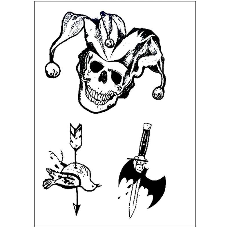 Suicide Squad Harley Quinn Tattoo Sticker Water Transfer Decal For Halloween Decor