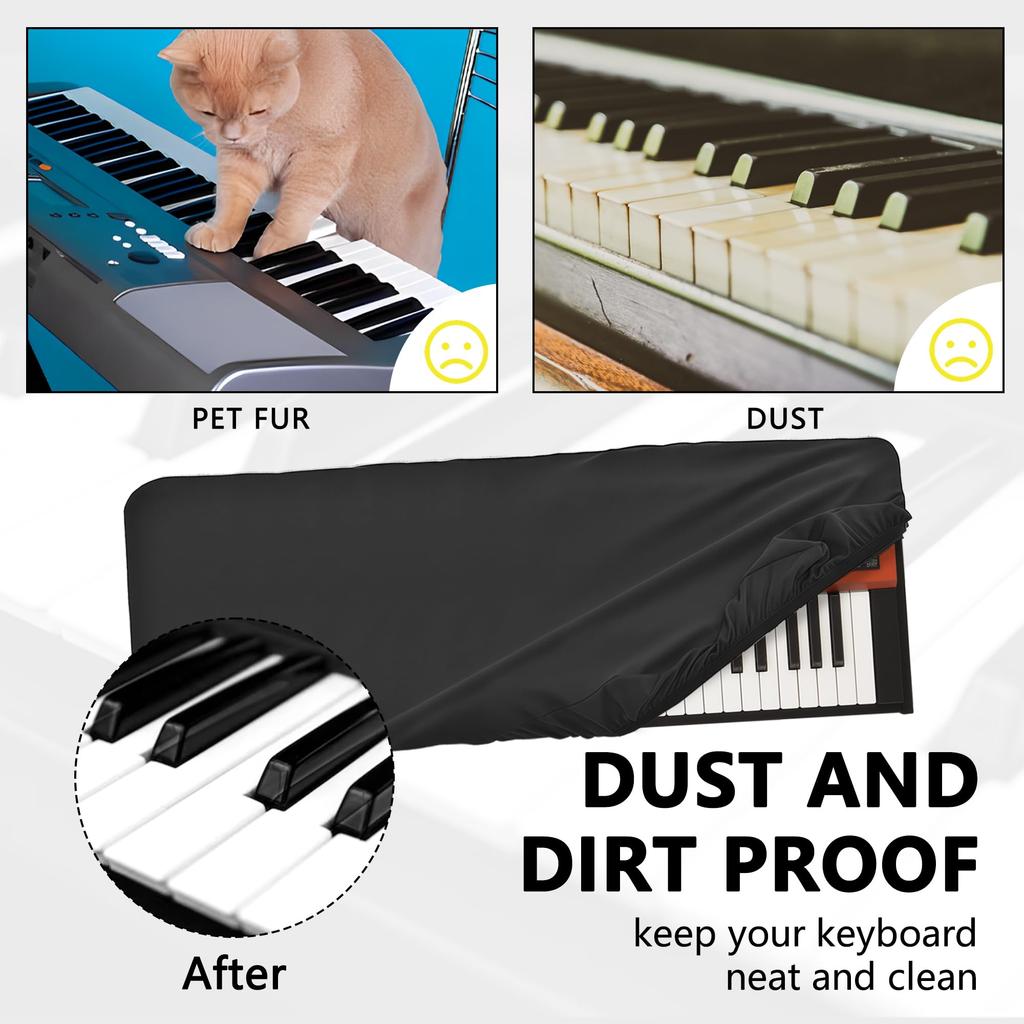 Musiin Piano Keyboard Dust Compatible with Yamaha MODX6 Premium Chinlon Soft Touch Fit Design 61-Key Cover, 61, YPT-280, YPT-270, PSR-E273, PSR-E360
