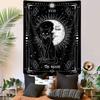 Mond Tarot Wandteppich Schwarze Katze Okkultismus Menschliches Gesicht Stern Mond Muster Wohnzimmer Schlafzimmer Akzentwand Dekoration
