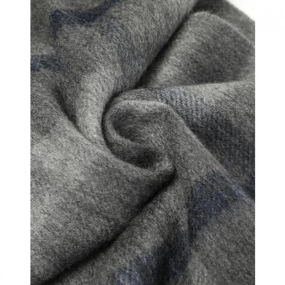 Daks Cashmere TOne On TOne Check Muffler Gray Dbmu8f803g2