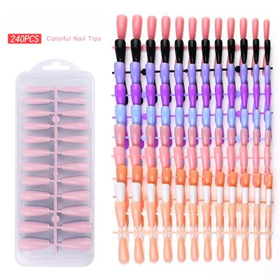 240 Stücke fertige Nailart, Jelly Nailart, Nailart Patch, 10 Stücke farbige Nailart