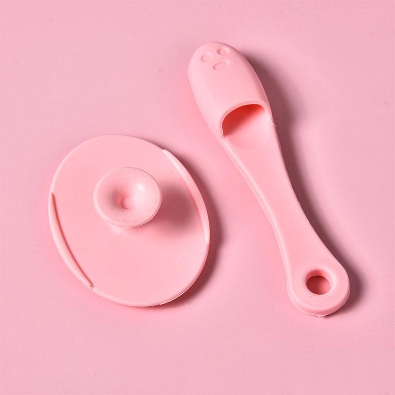 New 2pcs Face Massage Brush Silicone Face Scrubber Pore Cleaner Skin Care Brush Cleansing Face Brush XLS01