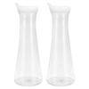 Uxcell Acrylic Water Carafe with Lid, Juice Pitcher, Water Jug, Wine Beverage Container for Water, Juice, and Tea, 1100ml