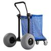 Beach Cart with Large Wheels for Sand, 75 kg Load Capacity, Heavy Duty Folding Beach Wagon with 320 mm Balloon Wheels, Storage Bag, 180° Adjustable