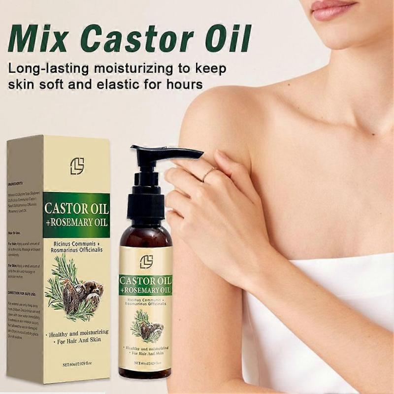 Pure Castor Oil For Hair 60g Deep Conditioning Treatment Reduces Hair Loss Split Ends Enhances Thickness Shine Long Lasting Moisturizer For Skin
