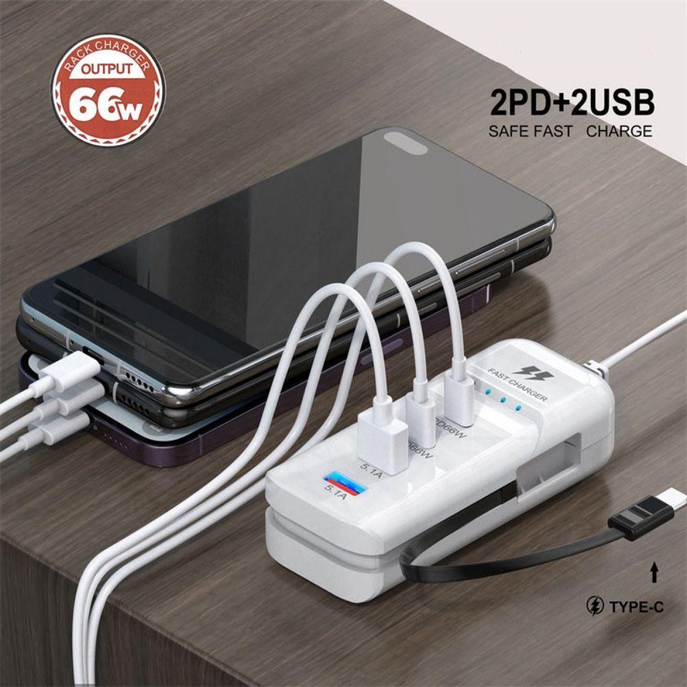 

USB/Type C USB Charger Socket 5.1A Mobile Phone Charge Power Strip Living Room US 4USB